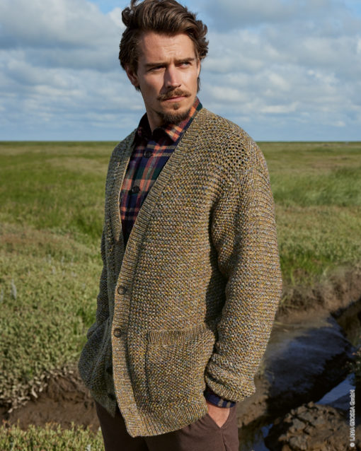 Strickset Jacke Mit Taschen Aus Cool Merino Print Von Lana Grossa