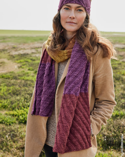 Strickset Schal Im  Strukturmuster Aus Cool Wool Vintage Von Lana Grossa