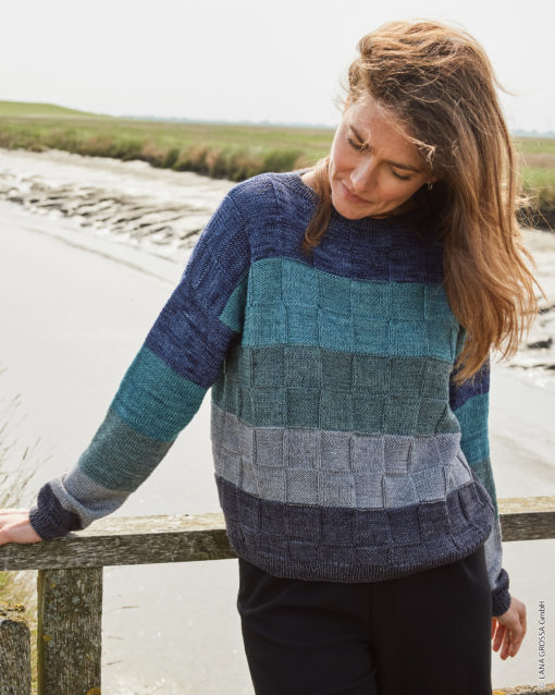 Strickset Pullover Im Schachbrettmuster Aus Cool Wool Vintage Von Lana Grossa