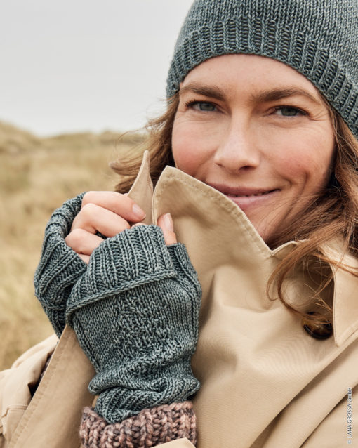 Strickset Handstulpen Mit Strickmotiv Aus Cool Wool Vintage Von Lana Grossa