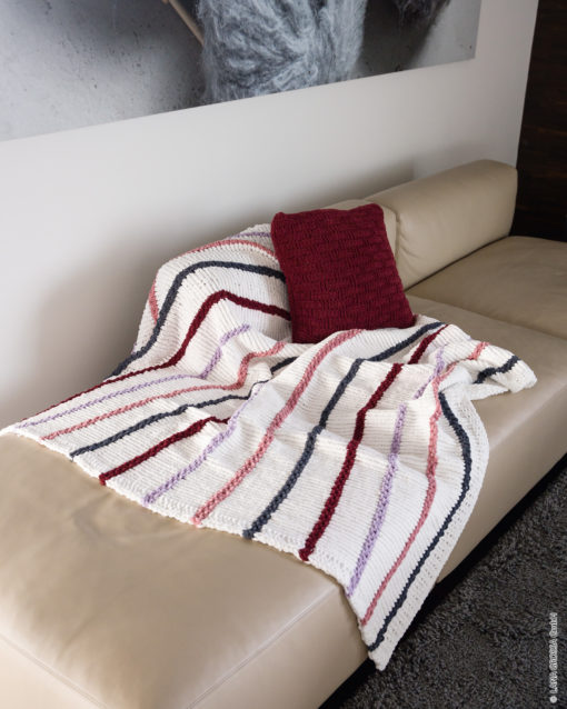 Strickset Decke Mit Streifen Aus The Look Von Lana Grossa