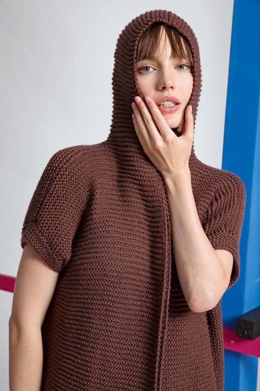 Strickset Weste Mit Kapuze Aus Amira Von Lang Yarns