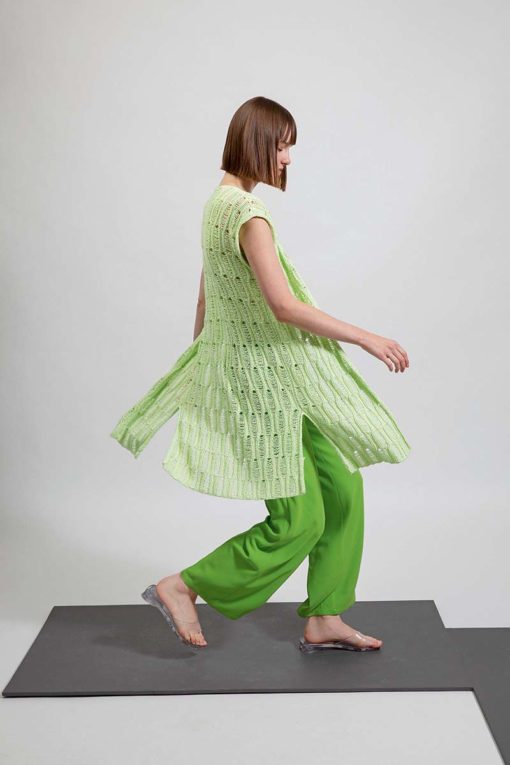 Strickset Lange Weste Aus Ortica Von Lang Yarns