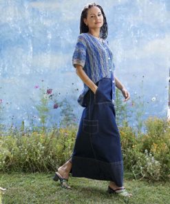 Strickset Kurzarmjacke aus Silk Color von Lang Yarns