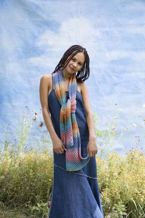 Strickset Schal Aus Silk Color Von Lang Yarns