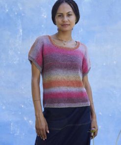 Strickset Kurzarmpullover aus Silk Color von Lang Yarns