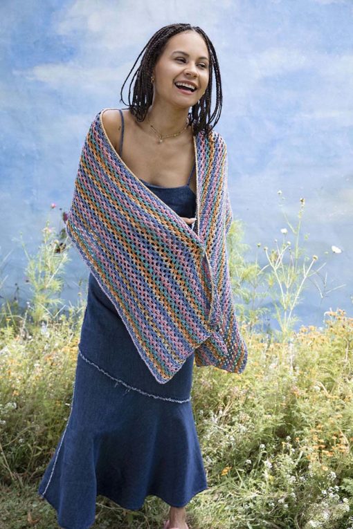 Strickset Schal Aus Silk Color Von Lang Yarns