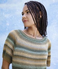 Strickset Kurzarmpullover Top Down Aus Silk Color Von Lang Yarns 5 901 071 008 D1