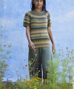 Strickset Kurzarmpullover Top Down Aus Silk Color Von Lang Yarns 7 901 071 008 D3