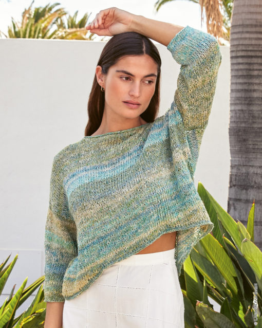 Strickset Pullover Glatt Rechts Mit Saumrundungen Aus Mosaico Von Lana Grossa