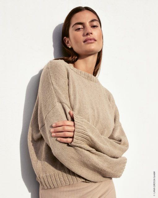 Strickset Pullover Glatt Rechts Aus Linissimo Von Lana Grossa