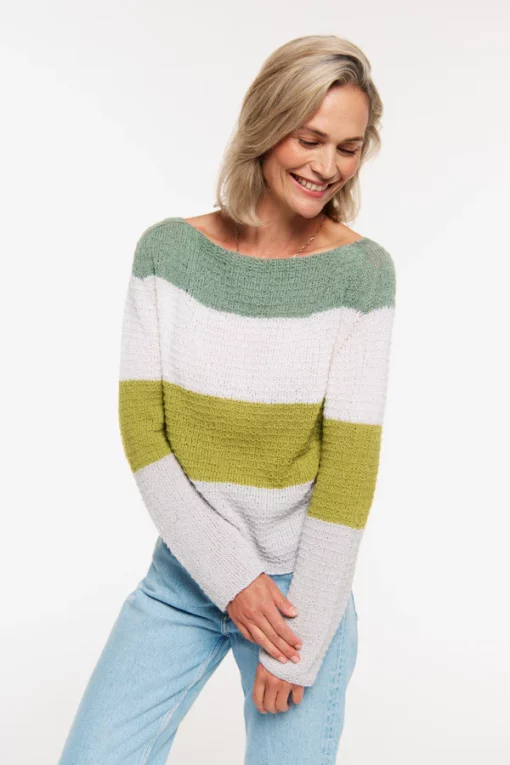 Strickset Gianna Sweater - Blockstreifen Aus Sottile Von Lana Grossa