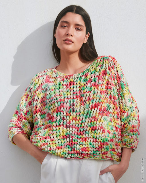 Strickset Pullover Mit Fallmaschenmuster Aus Gelato Von Lana Grossa