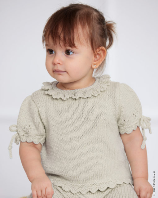Strickset Tunika Mit Gerafften Ärmeln Aus Alta Moda Cotolana Von Lana Grossa