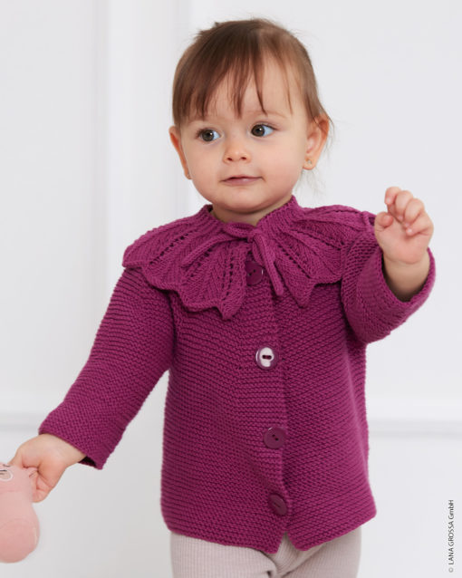 Strickset Jäckchen Mit Rundpasse Aus Elastico Von Lana Grossa