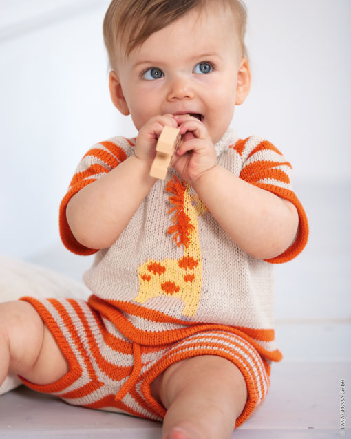Strickset Shorts Mit Streifen Aus Elastico Von Lana Grossa
