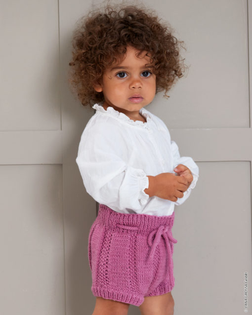Strickset Shorts Mit Perlmuster Aus Soft Cotton Von Lana Grossa