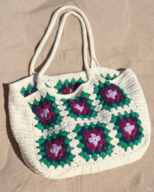 Strickset Shopper Mit Granny-Quadraten Aus Organico Gots Von Lana Grossa