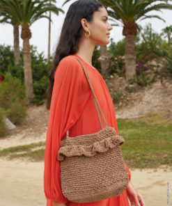 Strickset Beuteltasche Im Strukturmuster aus The Core von Lana Grossa