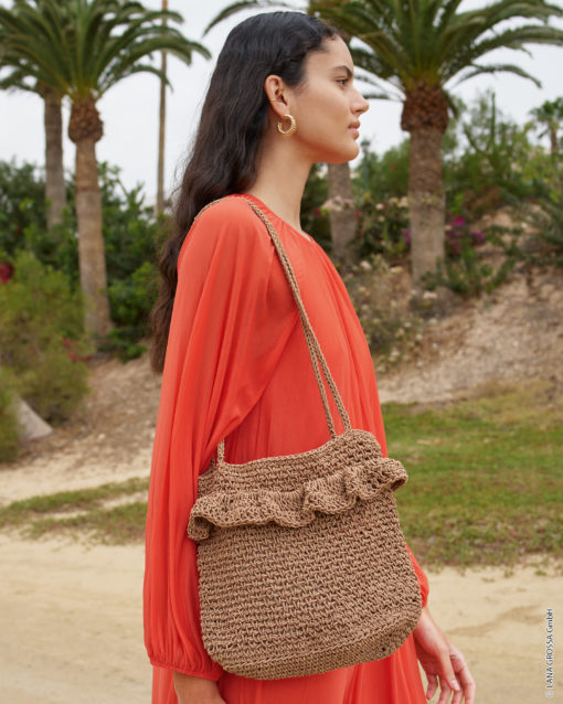 Strickset Beuteltasche Im Strukturmuster Aus The Core Von Lana Grossa