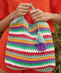 Strickset Strandtasche Im Zickzackmuster aus Promessa von Lana Grossa