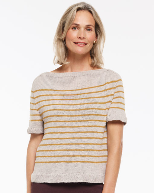 Strickset Ilaria Shirt Mit Streifen Aus Cotton Wool Von Lana Grossa