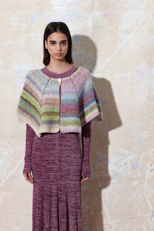 Strickset Cape Gehäkelt Aus Magnolia Von Lang Yarns