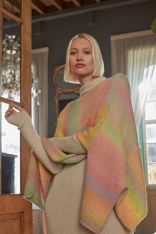 Strickset Poncho Aus Harmony Von Lang Yarns