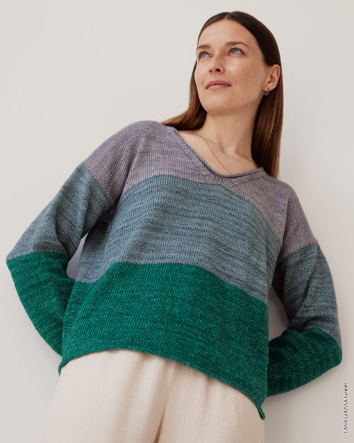 Strickset Pullover Mit V Aus Cool Wool Big Vintage Von Lana Grossa