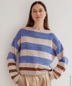 Strickset Pullover Mit Streifen aus Cool Wool und Cool Wool Vintage von Lana Grossa