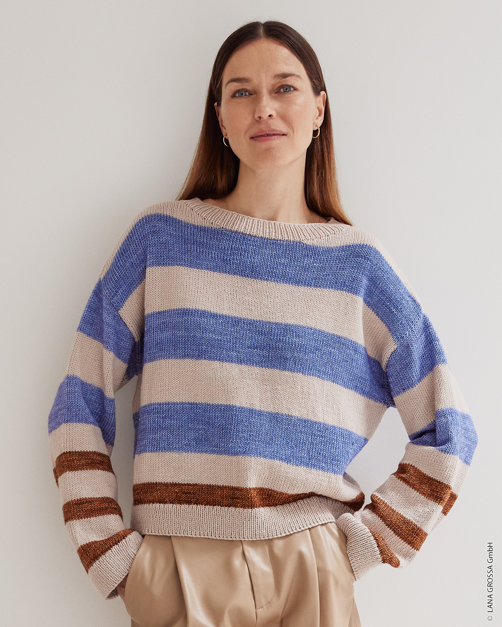 Strickset Pullover Mit Streifen Aus Cool Wool Und Cool Wool Vintage Von Lana Grossa 1 Strickset Pullover Mit Streifen Aus Cool Wool Und Cool Wool Vintage Von Lana Grossa