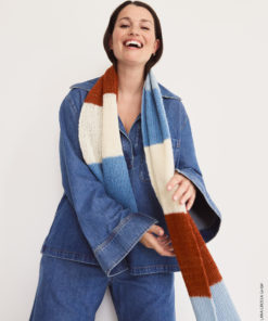 Strickset Schal Mit Rippenmuster aus Soffio von Lana Grossa