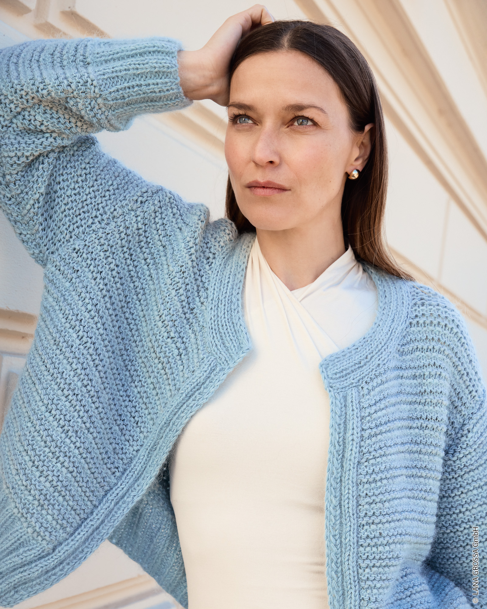 Strickset Jacke Kraus Rechts Aus Cool Wool Und Silkhair Von Lana Grossa 1 Strickset Jacke Kraus Rechts Aus Cool Wool Und Silkhair Von Lana Grossa