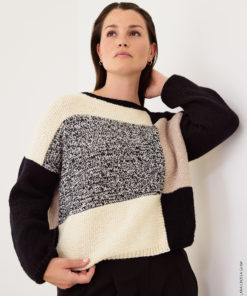 Strickset Colorblock Pullover aus Cool Wool und Ecopuno von Lana Grossa
