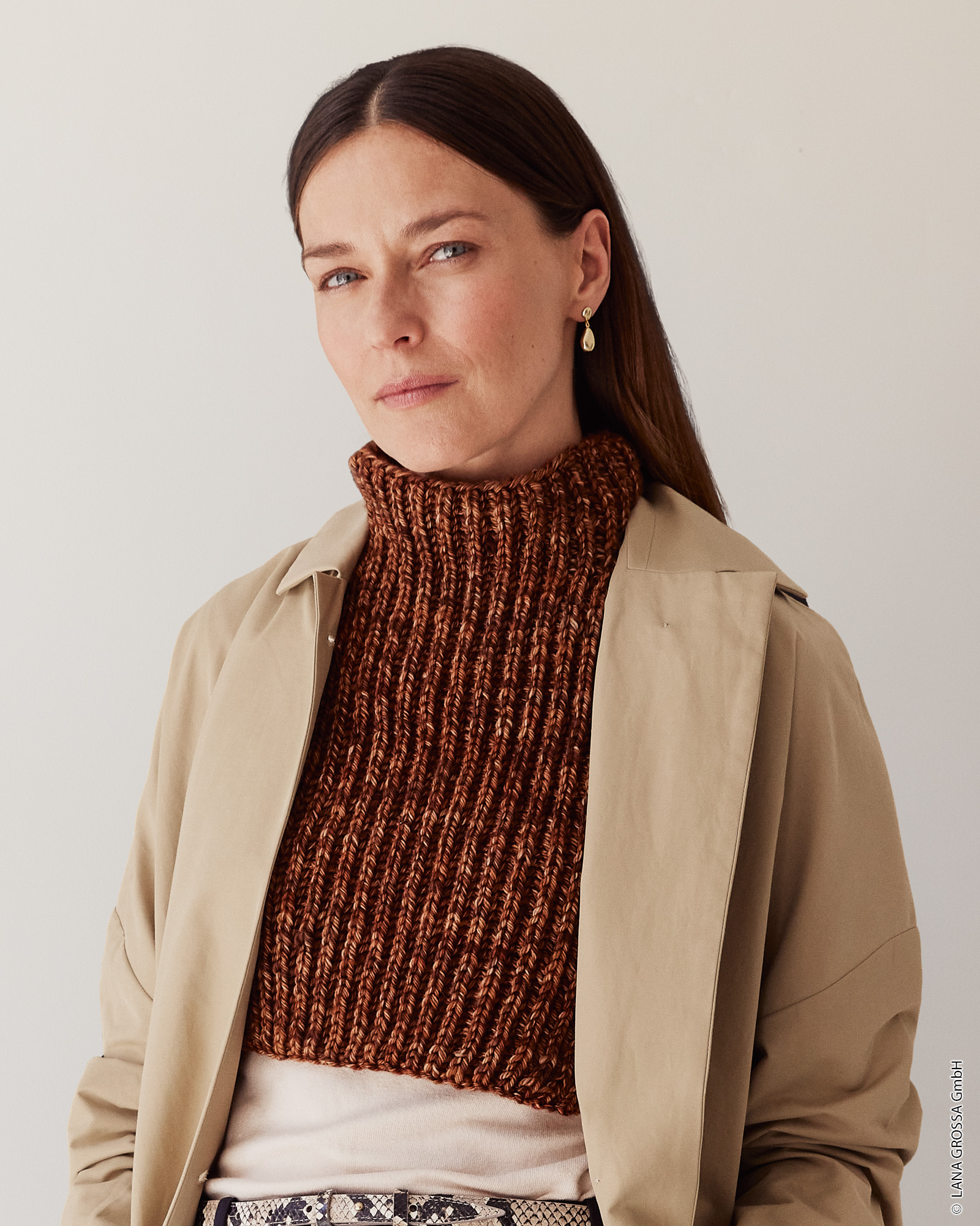 Strickset Unterziehkragen Aus Vintage Chunky Von Lana Grossa 1 Strickset Unterziehkragen Aus Vintage Chunky Von Lana Grossa