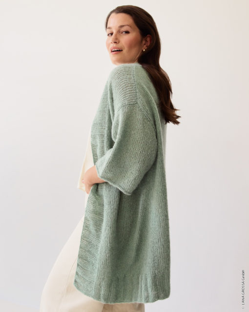 Strickset Cardigan Mit Kurzen Ärmeln Aus Setasuri Von Lana Grossa