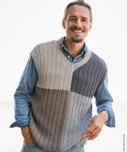 Strickset Colorblock Pullunder aus Cool Wool Big von Lana Grossa