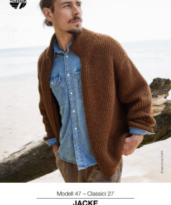 Strickset Jacke Mit Reißverschluss aus Alta Moda Alpaca von Lana Grossa