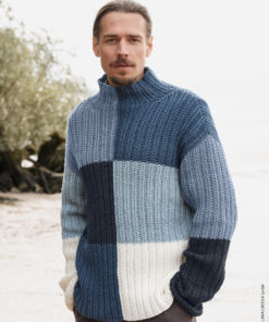 Home 85 Strickset Colorblock Pullover Aus Cool Wool Big Von Lana Grossa