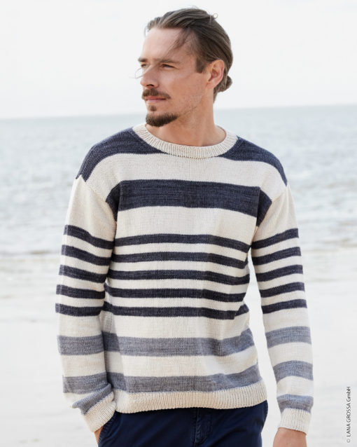Strickset Streifenpullover Aus Cool Wool Und Cool Wool Vintage Von Lana Grossa