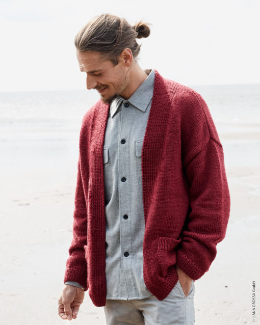 Strickset Jacke Mit Taschen Aus Cool Merino Big Von Lana Grossa