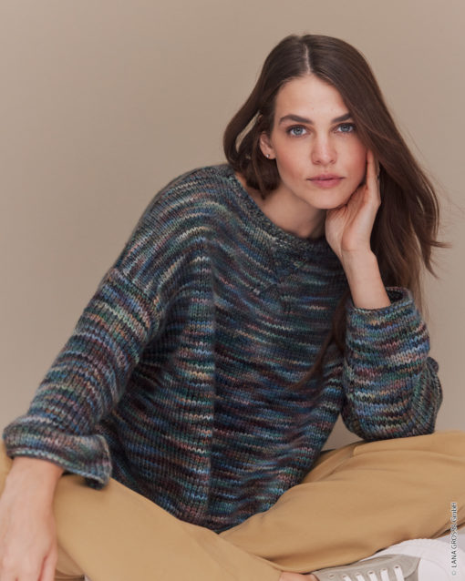 Strickset Pullover Aus Cool Merino Big Color Von Lana Grossa