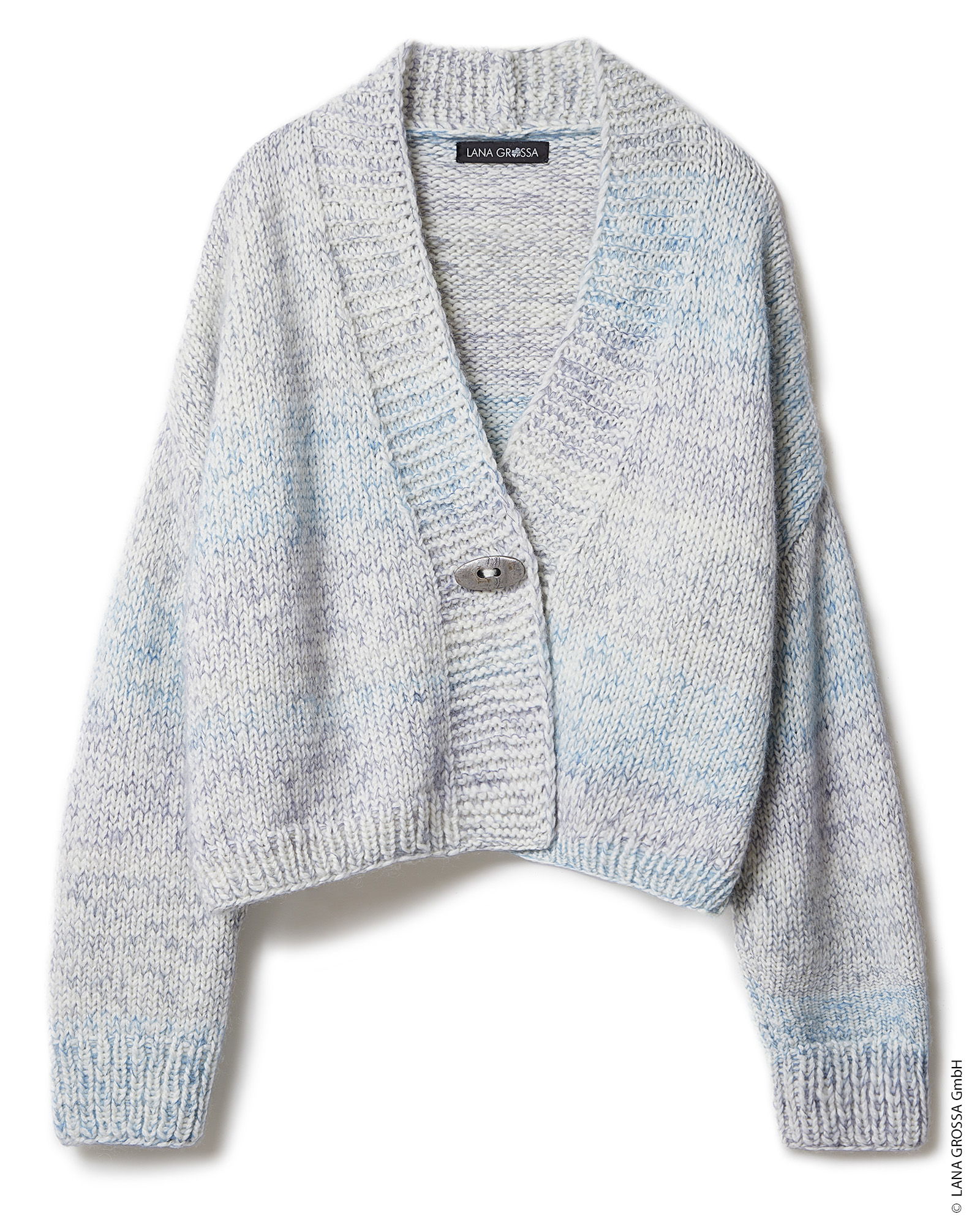 Strickset Jacke Aus Cool Merino Big Und Silkhair Print Von Lana Grossa 2 Strickset Jacke Aus Cool Merino Big Und Silkhair Print Von Lana Grossa – Bild 2