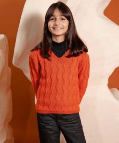 Strickset Rhombenpullover mit V-Ausschnitt aus Atlantis von Lang Yarns