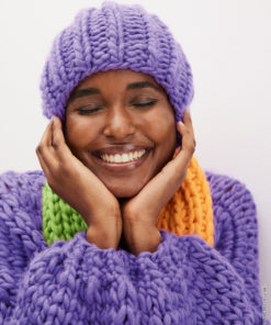 Strickset Rippenmütze aus Confetti von Lana Grossa