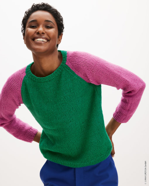 Strickset Raglanpullover Aus Soffio Von Lana Grossa
