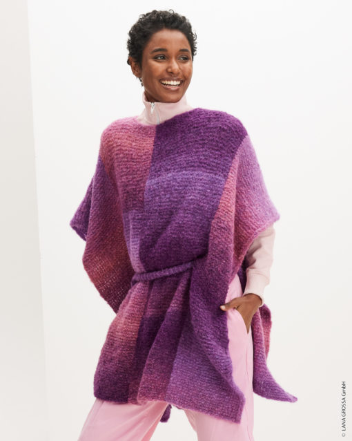 Strickset Poncho Aus Avio Von Lana Grossa