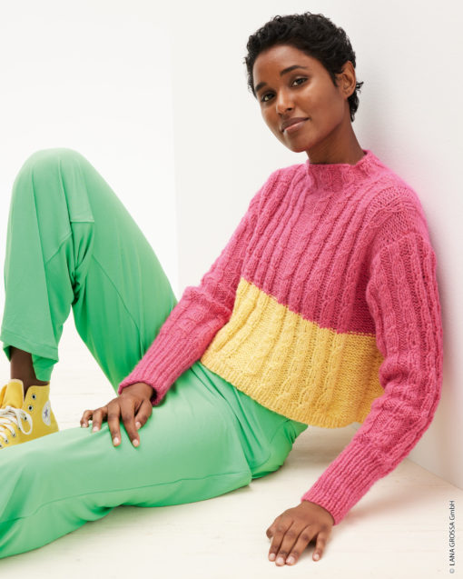 Strickset Zopfpullover Aus Brigitte No. 2 Von Lana Grossa