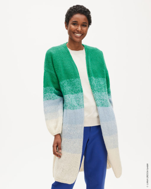 Strickset Longcardigan Aus Soffio Von Lana Grossa