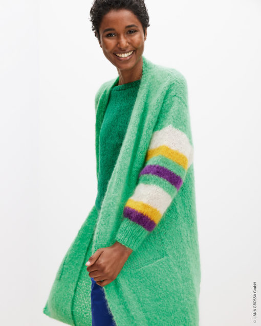 Strickset Longcardigan Aus Mohair Moda Von Lana Grossa
